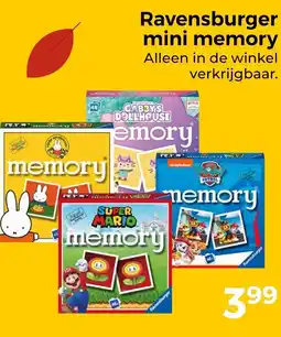 Trekpleister Ravensburger mini memory aanbieding