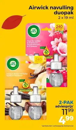 Trekpleister Airwick Navulling Duopak aanbieding