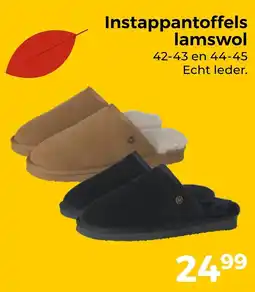 Trekpleister Instappantoffels lamswol aanbieding