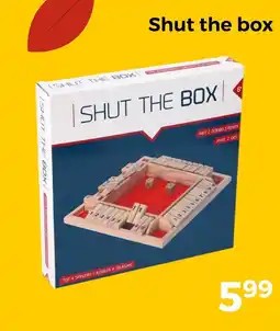 Trekpleister Shut the box aanbieding