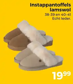 Trekpleister Instappantoffels lamswol aanbieding
