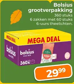 Trekpleister Bolsius 6-uurs theelichten aanbieding