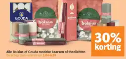 Albert Heijn Gouda rustieke kaarsen of theelichten aanbieding