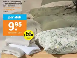 Albert Heijn Mistral katoenjersey 1 of 2-persoonshoeslaken aanbieding