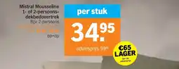 Albert Heijn Mistral Mousseline 1 of 2-persoons dekbedovertrek aanbieding