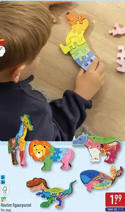 ALDI Houten figuurpuzzel aanbieding