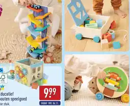 ALDI Educatief houten speelgoed aanbieding