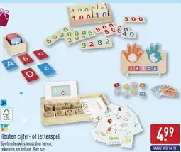 ALDI Houten cijfer- of letterspel aanbieding