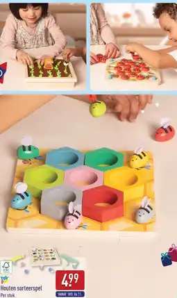 ALDI Houten sorteerspel aanbieding