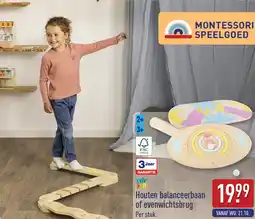 ALDI Houten balanceerbaan of evenwichtsbrug aanbieding