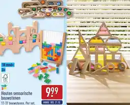 ALDI Houten sensorische bouwstenen aanbieding