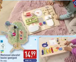 ALDI Montessori educatief houten speelgoed aanbieding
