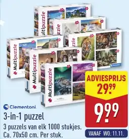 ALDI Clementoni 3-in-1 puzzel aanbieding