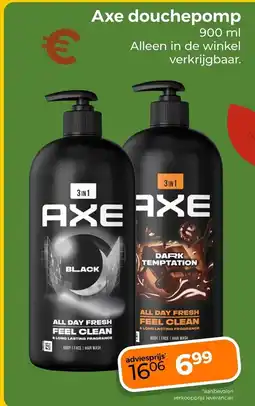 Trekpleister Axe douchepomp aanbieding