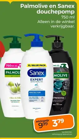 Trekpleister Palmolive en Sanex douchepomp aanbieding