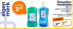 Trekpleister Trekpleister mondwater aanbieding