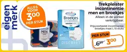 Trekpleister Trekpleister incontinentie men en broekjes aanbieding