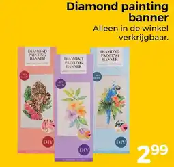 Trekpleister Diamond painting banner aanbieding