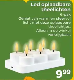 Trekpleister Led oplaadbare theelichten aanbieding