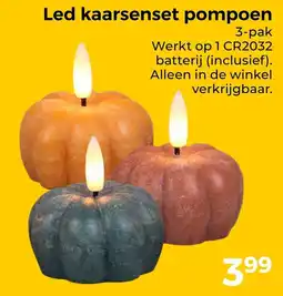 Trekpleister Led kaarsenset pompoen aanbieding