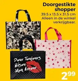 Trekpleister Doorgestikte shopper aanbieding