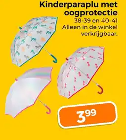 Trekpleister Kinderparaplu met oogprotectie aanbieding