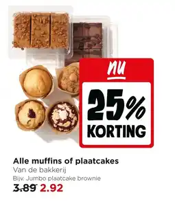 Jumbo Alle muffins of plaatcakes aanbieding
