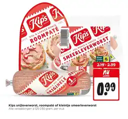 Jumbo Kips snijleverworst, roompaté of kleintje smeerleverworst aanbieding