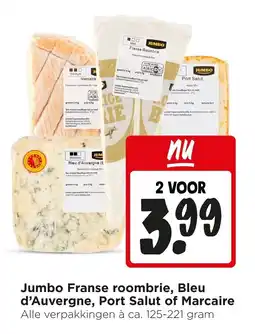 Jumbo Jumbo Franse roombrie, Bleu d'Auvergne, Port Salut of Marcaire aanbieding