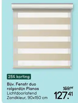 Leen Bakker Lichtdoorlatend Zandkleur aanbieding