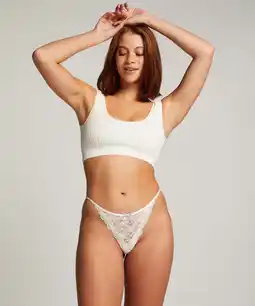 Hunkemoller Hunkemöller String Mini Wit aanbieding