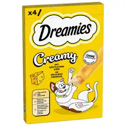 Zooplus Dreamies Creamy Snacks - Voordeelverpakking kaas (44 x 10 g) aanbieding