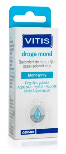 De Online Drogist Vitis Mondspray Droge Mond 15ML aanbieding