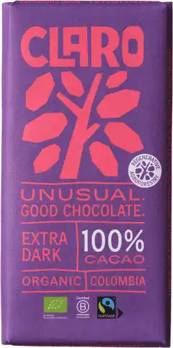 Dekamarkt Claro Chocoladereep intens puur 100% aanbieding