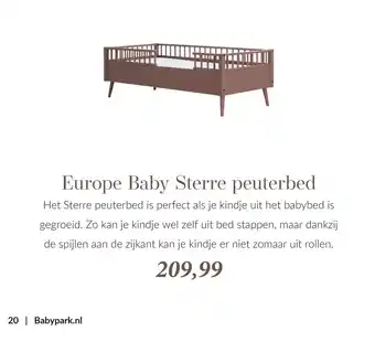 Europe Baby Sterre peuterbed