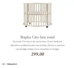 Babypark Bopita Ciro box rond aanbieding