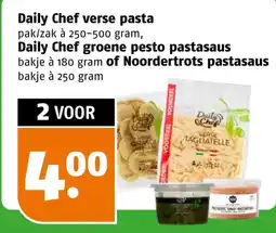 Poiesz Daily Chef verse pasta of Daily Chef groene pesto pastasaus of Noordertrots pastasaus aanbieding