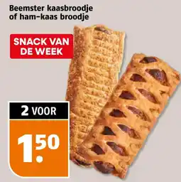Poiesz Beemster kaasbroodje of ham-kaas broodje aanbieding