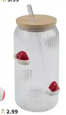 Wibra Drinkglas met rietje aanbieding