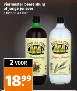 Poiesz Viermaster beerenburg of jonge jenever aanbieding