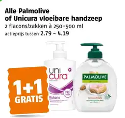 Poiesz Alle Palmolive of Unicura vloeibare handzeep aanbieding
