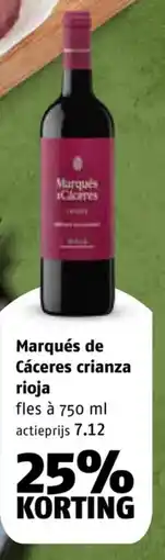 Poiesz Marqués de Cáceres crianza rioja aanbieding