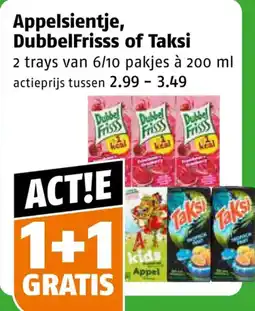 Poiesz Appelsientje, DubbelFriss of Taksi aanbieding