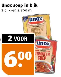 Poiesz Unox soep in blik aanbieding