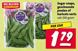 Nettorama Sugar snaps, geschoonde peulen of haricots verts aanbieding