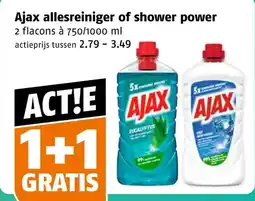 Poiesz Ajax allesreiniger of shower power aanbieding