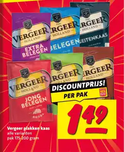 Nettorama Vergeer plakken kaas aanbieding