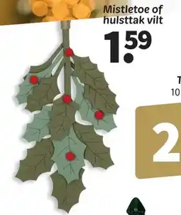 Wibra Misteltoe of hulsttak vilt aanbieding