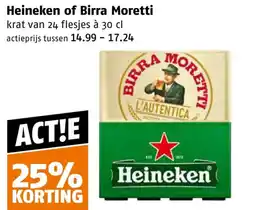 Poiesz Heineken of Birra Moretti aanbieding