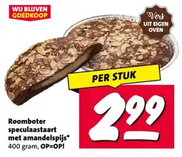 Nettorama Roomboter speculaastaart met amandelspijs aanbieding